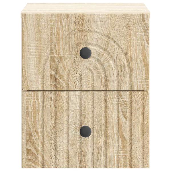Wandmontierter Nachttisch Sonoma-Eiche 33 x 34,5 x 40 cm