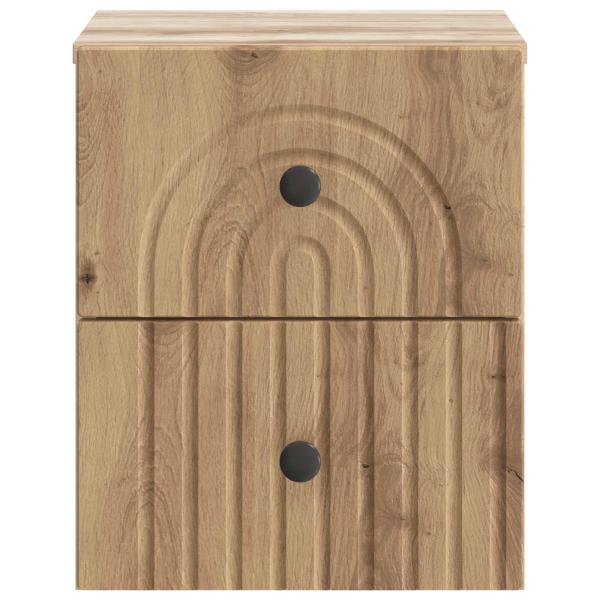 Wandmontierter Nachttisch Artisan-Eiche 33 x 34,5 x 40 cm
