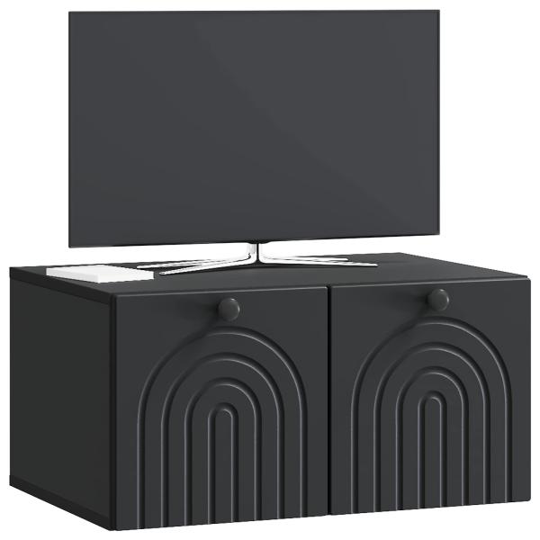 Wandmontierter TV-Schrank Schwarz 59,5 x 41 x 30 cm