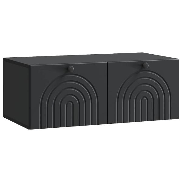 Wandmontierter TV-Schrank Schwarz 78,5 x 41 x 30 cm