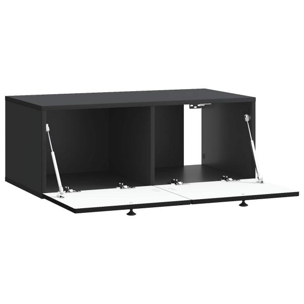 Wandmontierter TV-Schrank Schwarz 78,5 x 41 x 30 cm