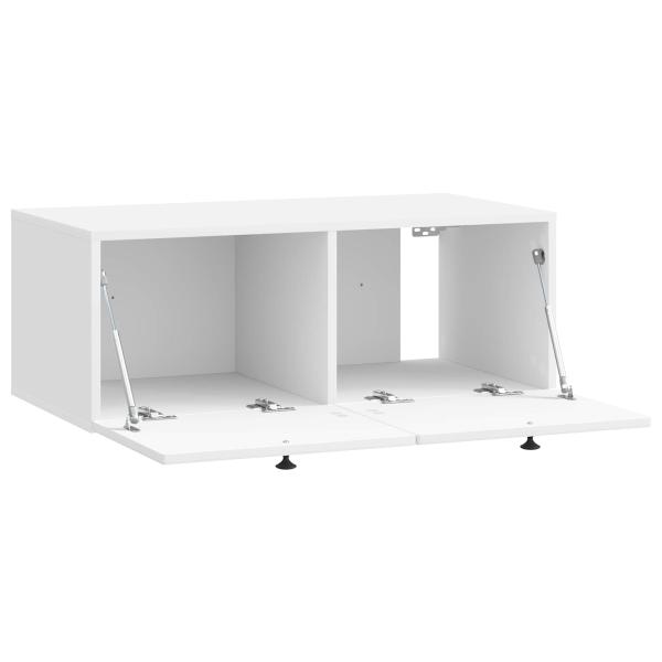 Wandmontierter TV-Schrank Hochglanz Weiß 78,5 x 41 x 30 cm