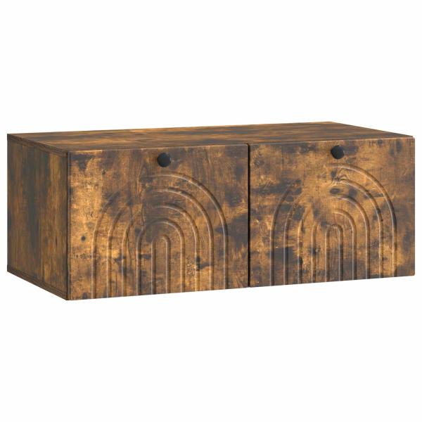 Wandmontierter TV-Schrank Geräucherte Eiche 78,5 x 41 x 30 cm