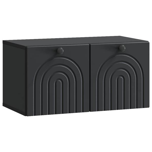 Wandmontierter TV-Schrank Schwarz 59,5 x 31 x 30 cm