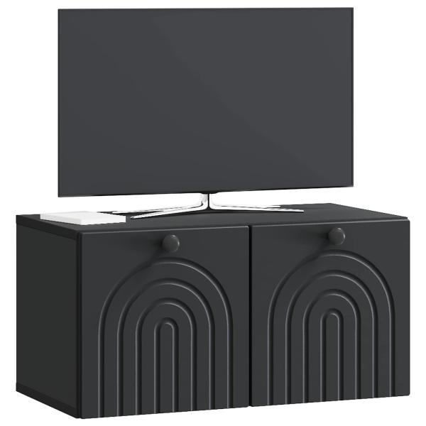 Wandmontierter TV-Schrank Schwarz 59,5 x 31 x 30 cm