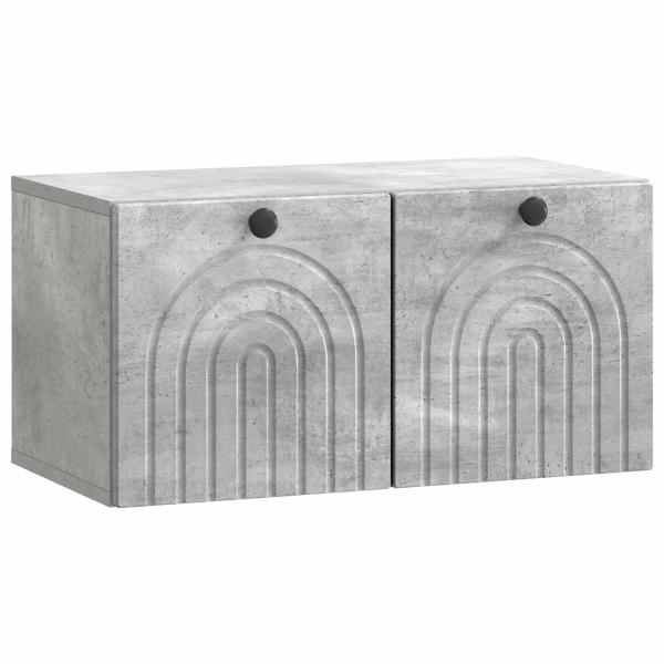 Wandmontierter TV-Schrank Betongrau 59,5 x 31 x 30 cm