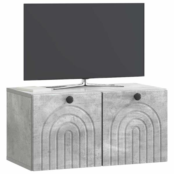Wandmontierter TV-Schrank Betongrau 59,5 x 31 x 30 cm