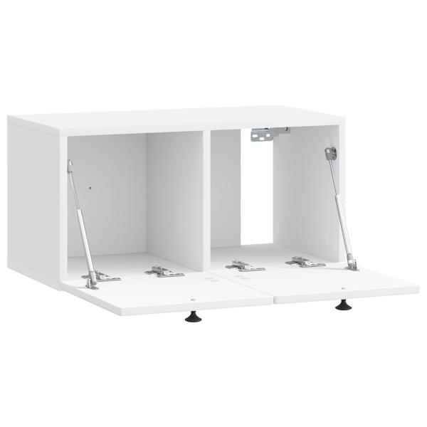 Wandmontierter TV-Schrank Hochglanz Weiß 59,5 x 31 x 30 cm