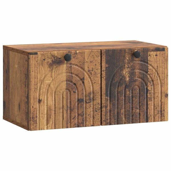 Wandmontierter TV-Schrank Altholz 59,5 x 31 x 30 cm