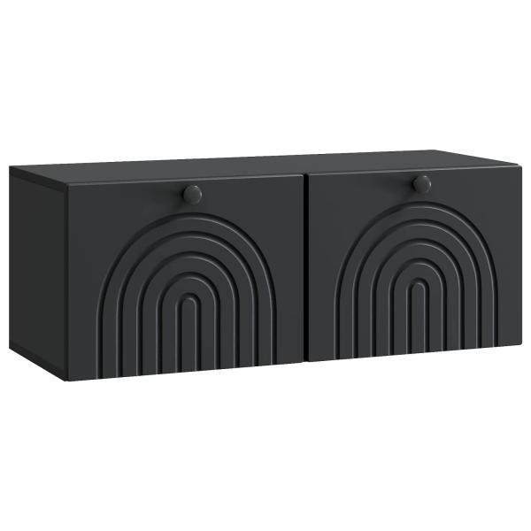 Wandmontierter TV-Schrank Schwarz 78,5 x 31 x 30 cm