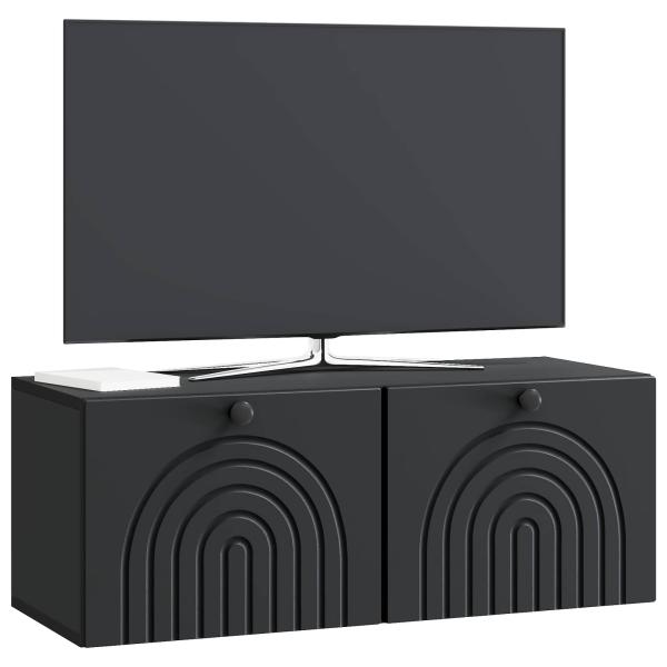 Wandmontierter TV-Schrank Schwarz 78,5 x 31 x 30 cm