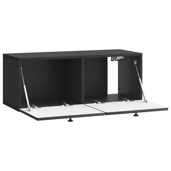 Wandmontierter TV-Schrank Schwarz 78,5 x 31 x 30 cm
