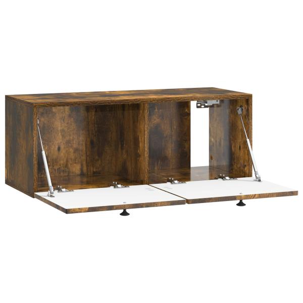 Wandmontierter TV-Schrank Geräucherte Eiche 78,5 x 31 x 30 cm