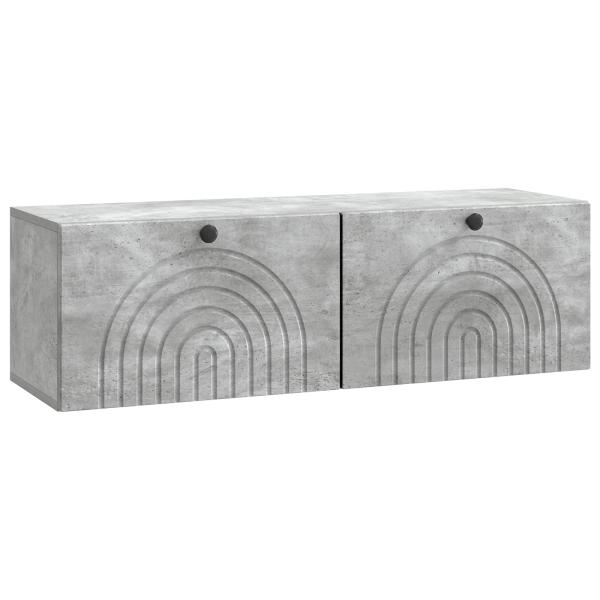 Wandmontierter TV-Schrank Betongrau 98 x 31 x 30 cm