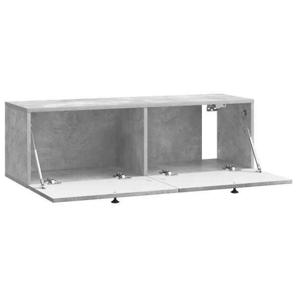 Wandmontierter TV-Schrank Betongrau 98 x 31 x 30 cm