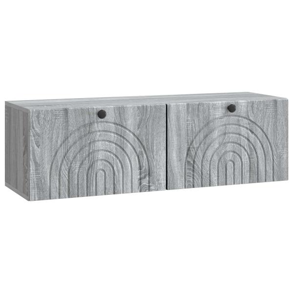 Wandmontierter TV-Schrank Graues Sonoma 98 x 31 x 30 cm