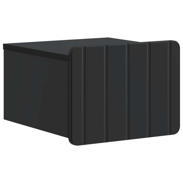 Wandmontierter Nachttisch Schwarz 33 x 34,5 x 24 cm