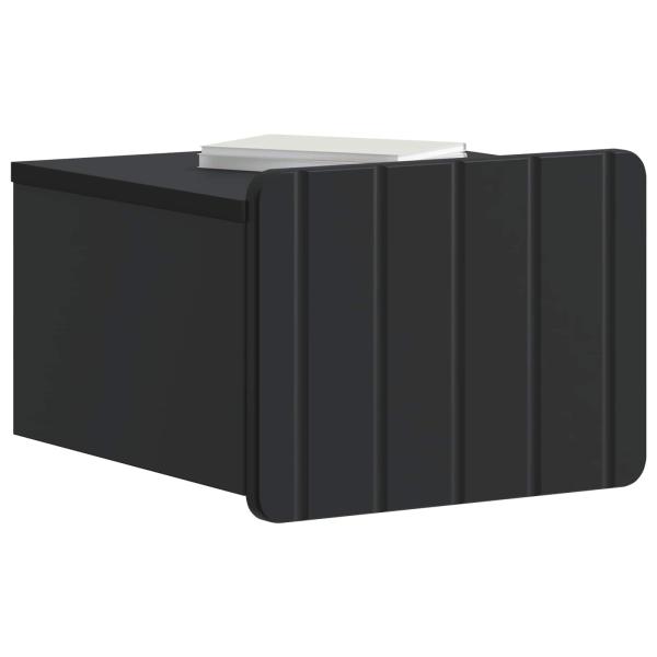 Wandmontierter Nachttisch 2 stk. Schwarz 33 x 34,5 x 24 cm
