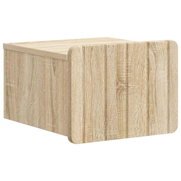 Wandmontierter Nachttisch 2 stk. Sonoma-Eiche 33 x 34,5 x 24 cm