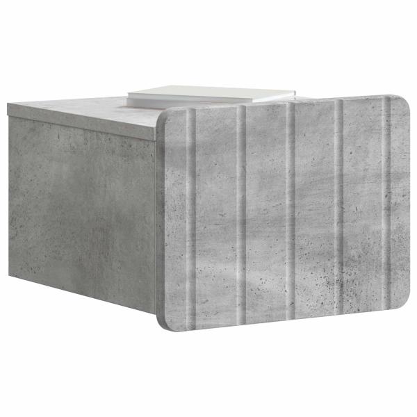 Wandmontierter Nachttisch Betongrau 33 x 34,5 x 24 cm