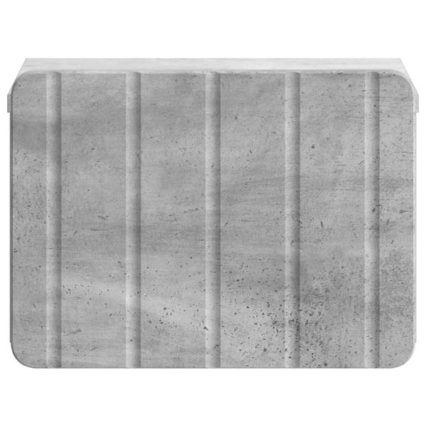 Wandmontierter Nachttisch Betongrau 33 x 34,5 x 24 cm