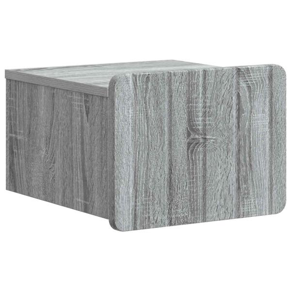 Wandmontierter Nachttisch 2 stk. Graues Sonoma