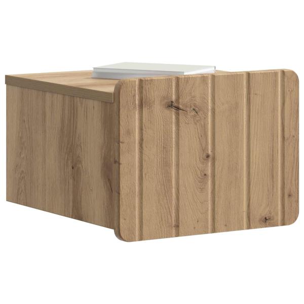 Wandmontierter Nachttisch Artisan-Eiche 33 x 34,5 x 24 cm