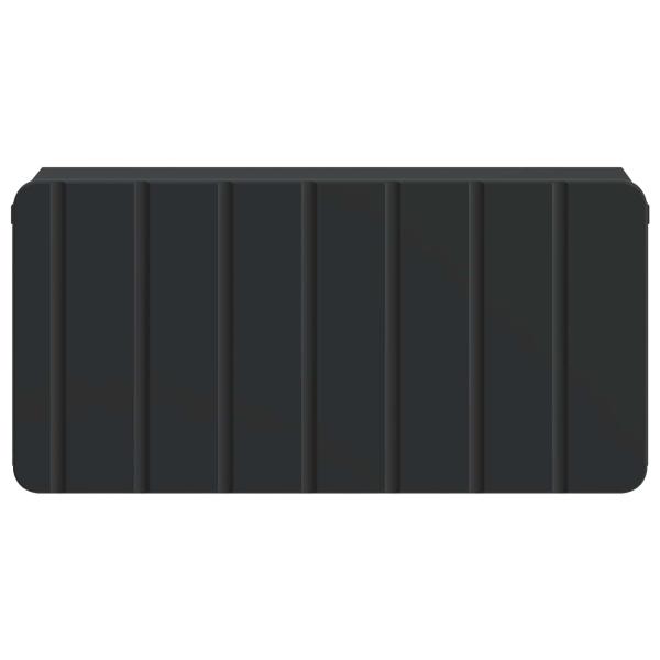 Wandmontierter Nachttisch Schwarz 49 x 34,5 x 24 cm