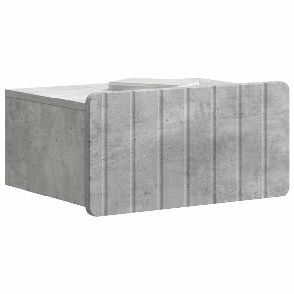 Wandmontierter Nachttisch Betongrau 49 x 34,5 x 24 cm