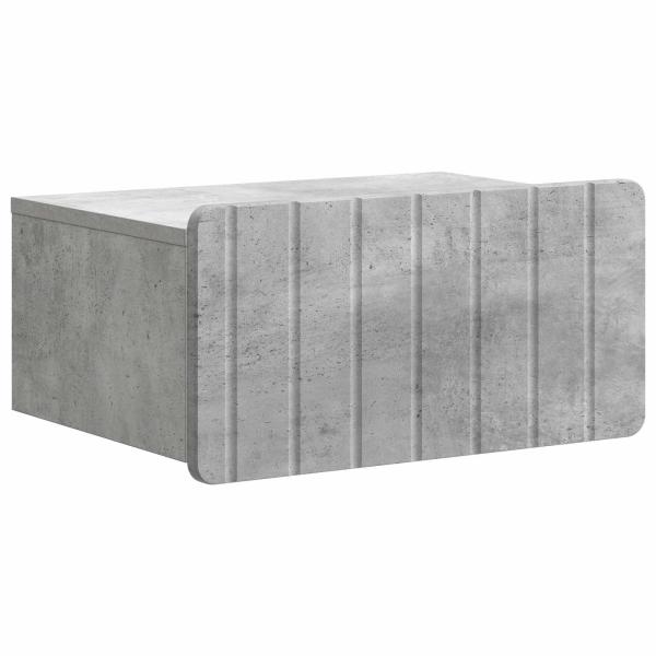 Wandmontierter Nachttisch 2 stk. Betongrau 49 x 34,5 x 24 cm