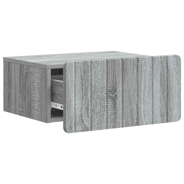Wandmontierter Nachttisch Graues Sonoma 49 x 34,5 x 24 cm