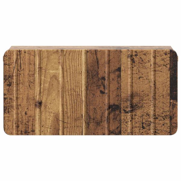 Wandmontierter Nachttisch Altholz 49 x 34,5 x 24 cm