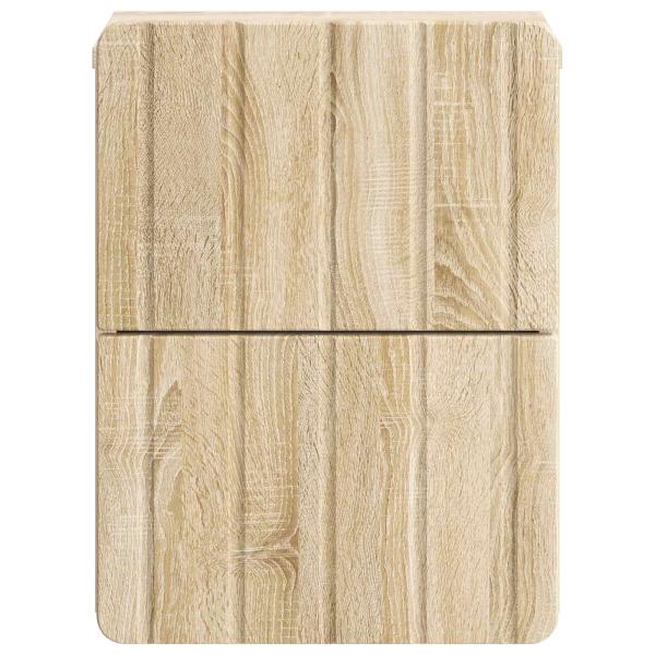 Wandmontierter Nachttisch Sonoma-Eiche 33 x 34,5 x 43 cm