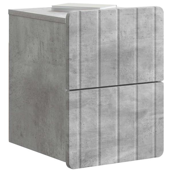 Wandmontierter Nachttisch Betongrau 33 x 34,5 x 43 cm