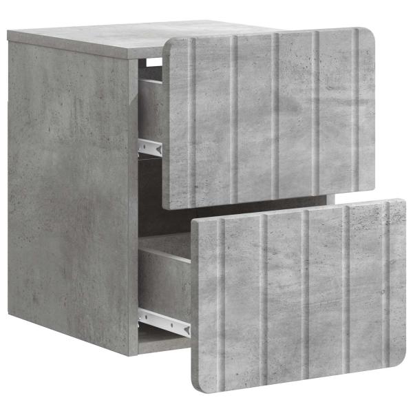 Wandmontierter Nachttisch Betongrau 33 x 34,5 x 43 cm