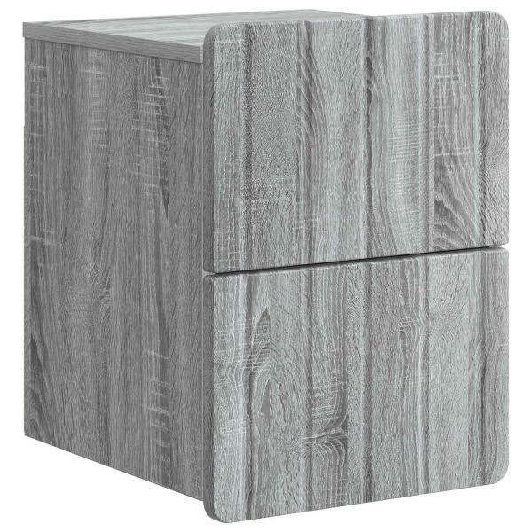 Wandmontierter Nachttisch Sonoma-Grau 33 x 34,5 x 43 cm