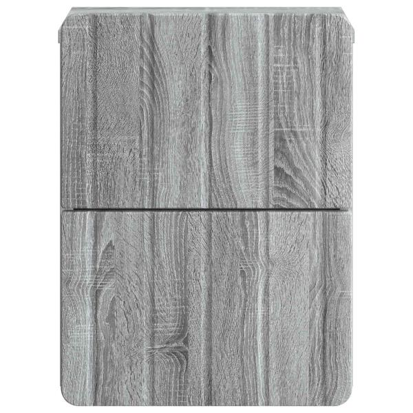 Wandmontierter Nachttisch Sonoma-Grau 33 x 34,5 x 43 cm