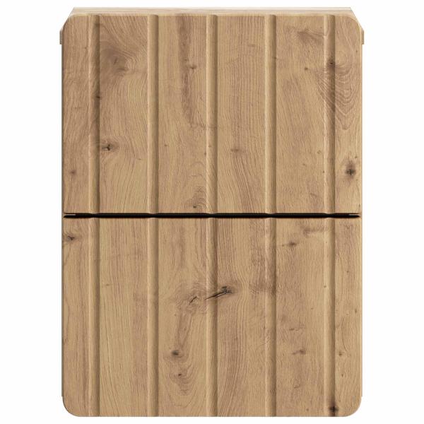 Wandmontierter Nachttisch Artisan-Eiche 33 x 34,5 x 43 cm
