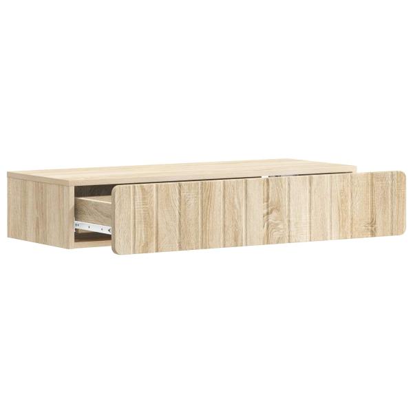 Wandmontierter Beistelltisch Sonoma-Eiche 87,5 x 34,5 x 17 cm