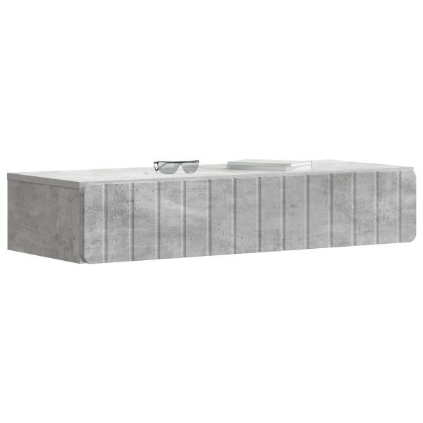 Wandmontierter Beistelltisch Betongrau 87,5 x 34,5 x 17 cm