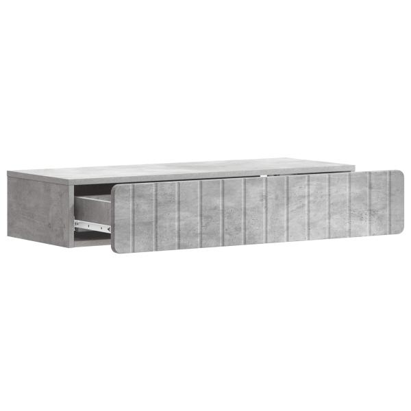 Wandmontierter Beistelltisch Betongrau 87,5 x 34,5 x 17 cm