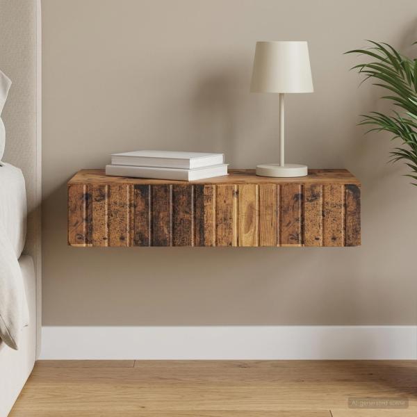 ARDEBO.de - Wandmontierter Beistelltisch Altholz 87,5 x 34,5 x 17 cm