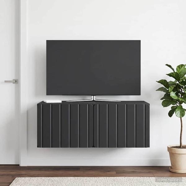ARDEBO.de - Wandmontierter TV-Schrank 78,5 x 41 x 30 cm Schwarz