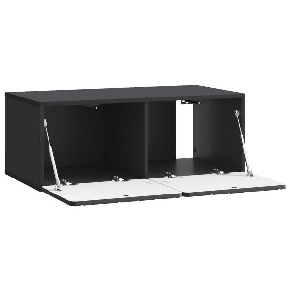 Wandmontierter TV-Schrank 78,5 x 41 x 30 cm Schwarz