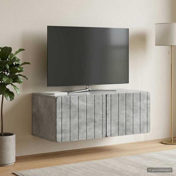 Wandmontierter TV-Schrank 78,5 x 41 x 30 cm Betongrau