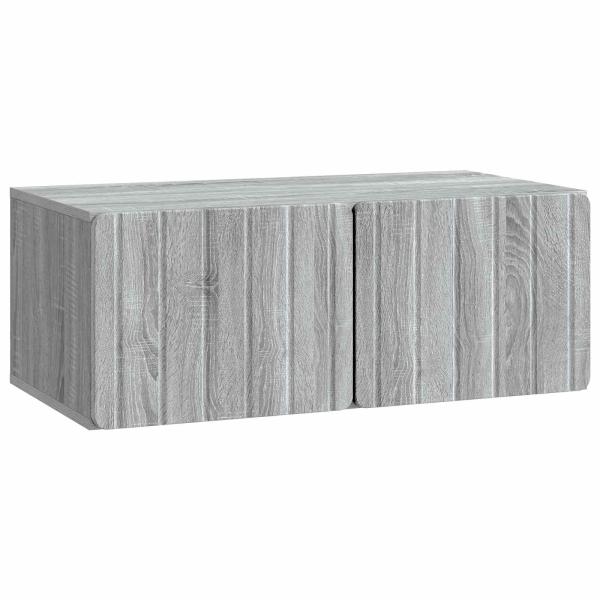 Wandmontierter TV-Schrank 78,5 x 41 x 30 cm Sonoma-Grau