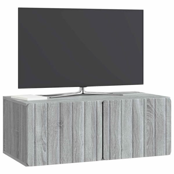 Wandmontierter TV-Schrank 78,5 x 41 x 30 cm Sonoma-Grau