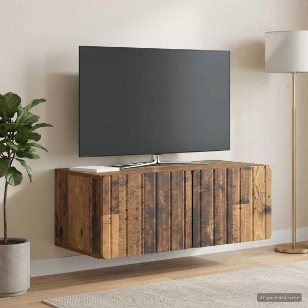 Wandmontierter TV-Schrank 78,5 x 41 x 30 cm Altholz