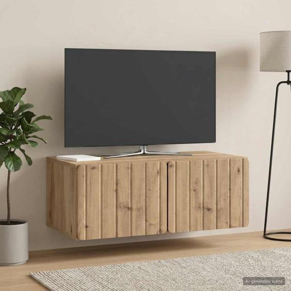 ARDEBO.de - Wandmontierter TV-Schrank 78,5 x 41 x 30 cm Artisan-Eiche