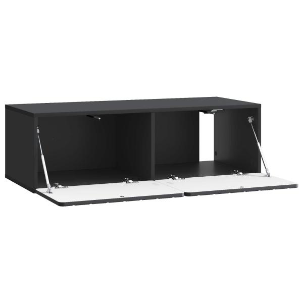 Wandmontierter TV-Schrank 98 x 41 x 30 cm Schwarz Holzwerkstoff